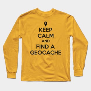 Keep calm geocache Long Sleeve T-Shirt